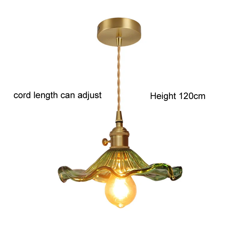 Home Eenvoudige LED Hanger Licht Armatuur Slaapkamer Woonkamer Bar Kleurrijk Glas Koperen Hangende Lamp Licht Edison Plafond Kroonluchter plafondlamp hanglamp led verlichting hanglamp woonkamer