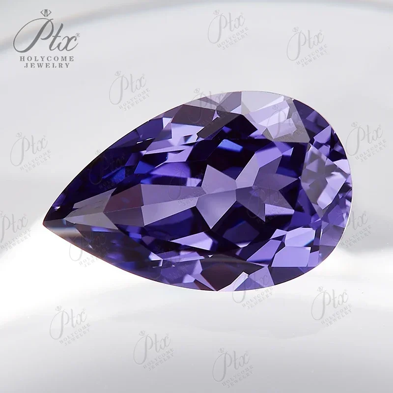 

Lab Grown Purple Sapphire Gemstone Pear Shape Selectable AGL Certificate for DIY Jewelry Design High Quality Beads Charms Gift