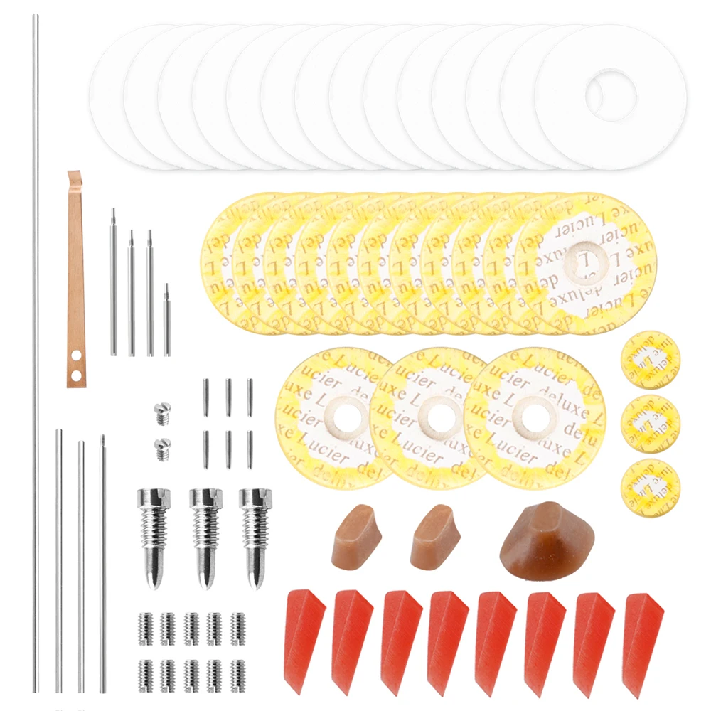 70Pcs Flute Repair Parts Set Complete Tools Wind Instrument Repair Maintenance Tool Kit Sound Hole Mat Screws Flute Accessories