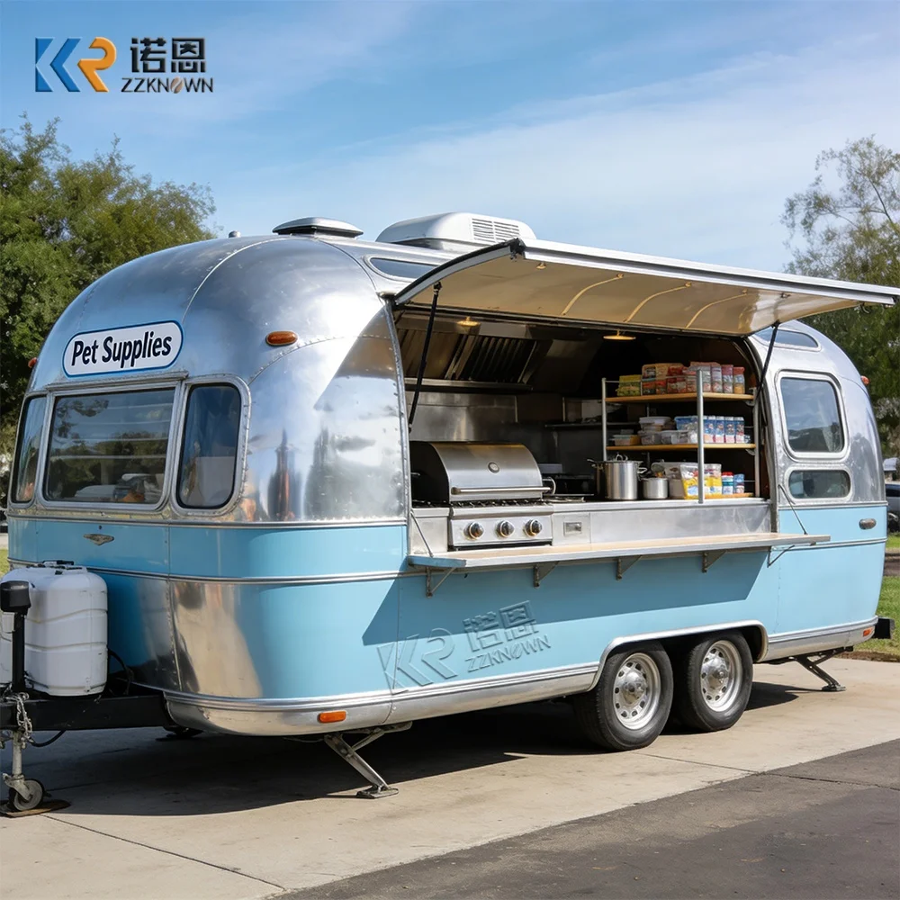 

Мобильный фудтрак с двумя раковинами и вытяжкой, настраиваемый под заказ, для продажи кофе, бургеров и закусок