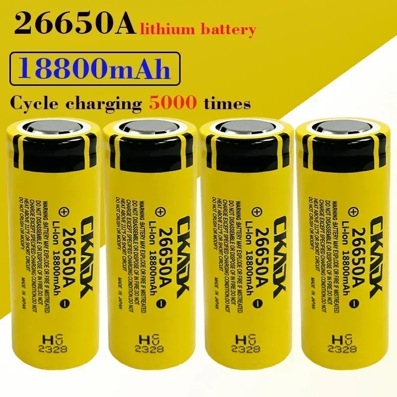 

2024 Original New 26650A Battery 18800Mah 3.7V 50A Lithium-ion Rechargeable Battery Suitable for 26650 LED Flashlight and Camera