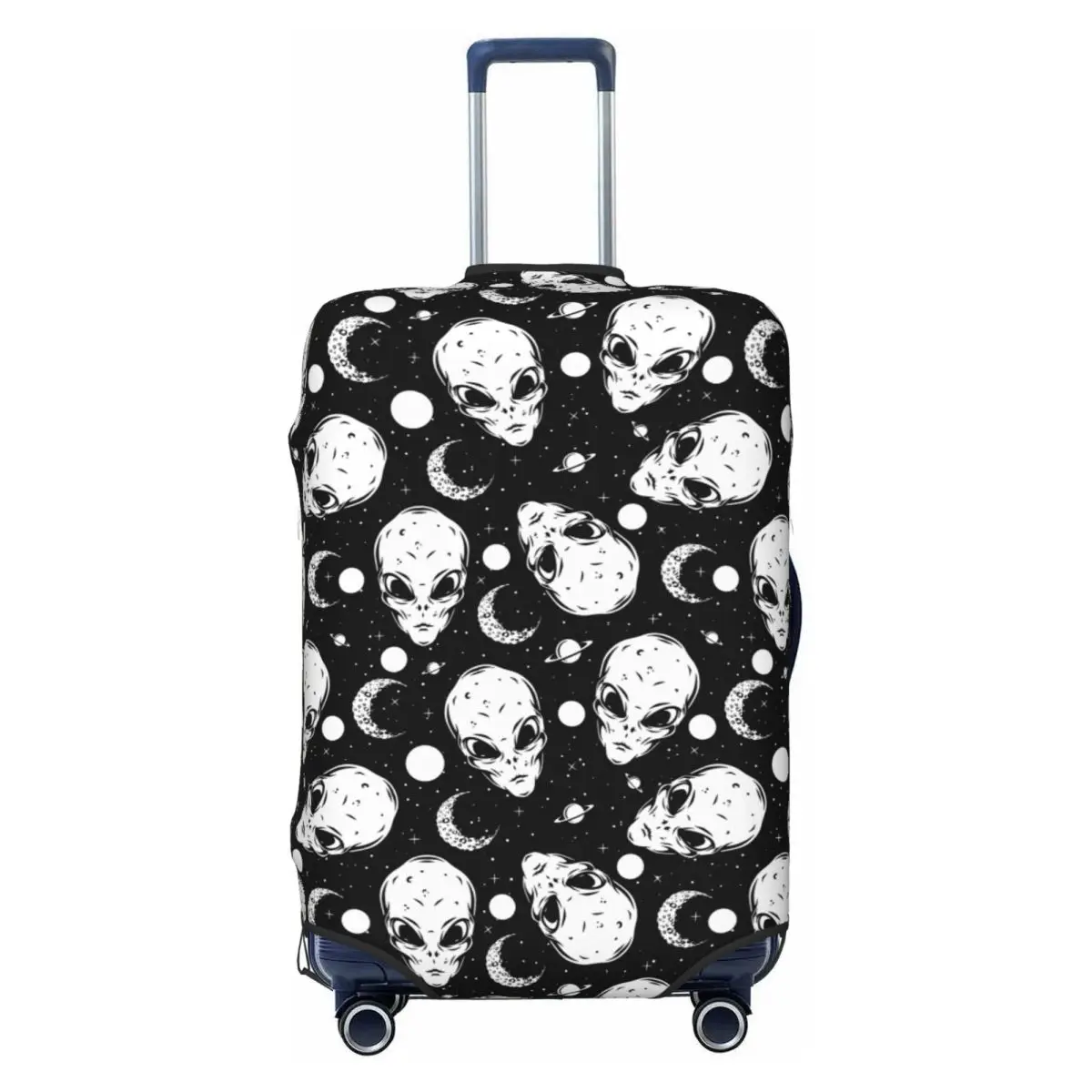 

Custom Halloween Spooky Alien Luggage Cover Fashion Suitcase Protector Covers Suit For 18-32 inch