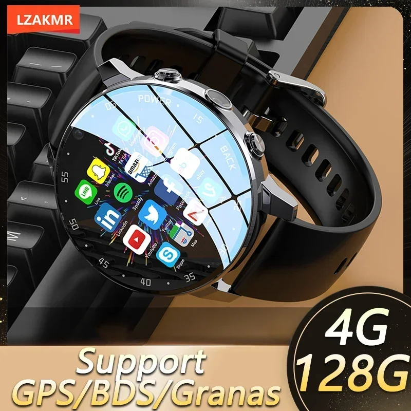 

Global Android Smartwatch Men 4G NET NEW A3 Dual HD Camera Full Touch Screen HeartRate IP67 Waterproof Smart Watch 64G SIM call