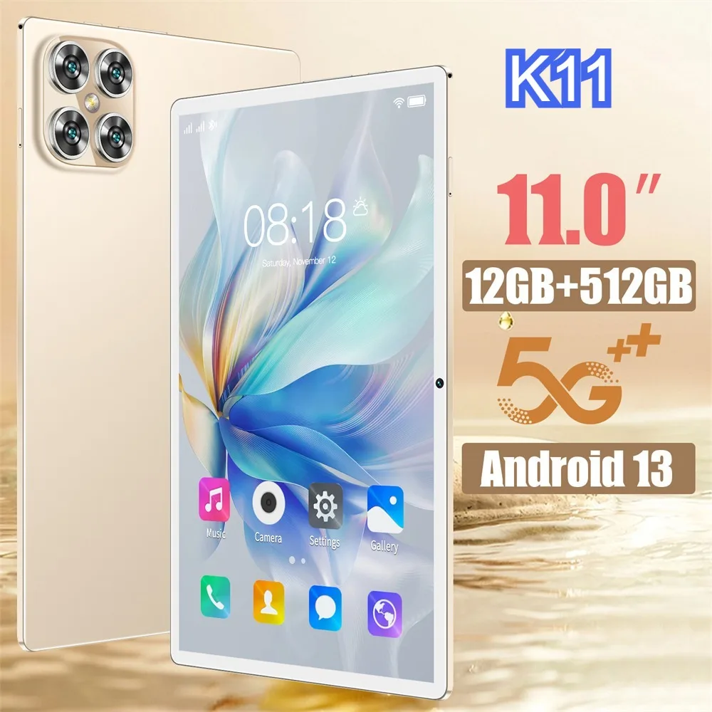 

New K11 Tablets 11inch 4G 5G Dual SIM System 16GB+1TB Tablet Global Version Android 13 10000mAh Battery PC For Children's Kid