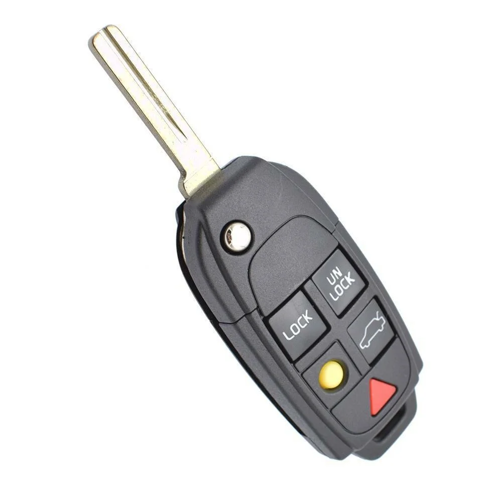 5Button Remote Key Fob Shell For VOLVO S60 S80 V70 XC70 XC90 Repair Service Case Car Key Shell Automotive Accessories