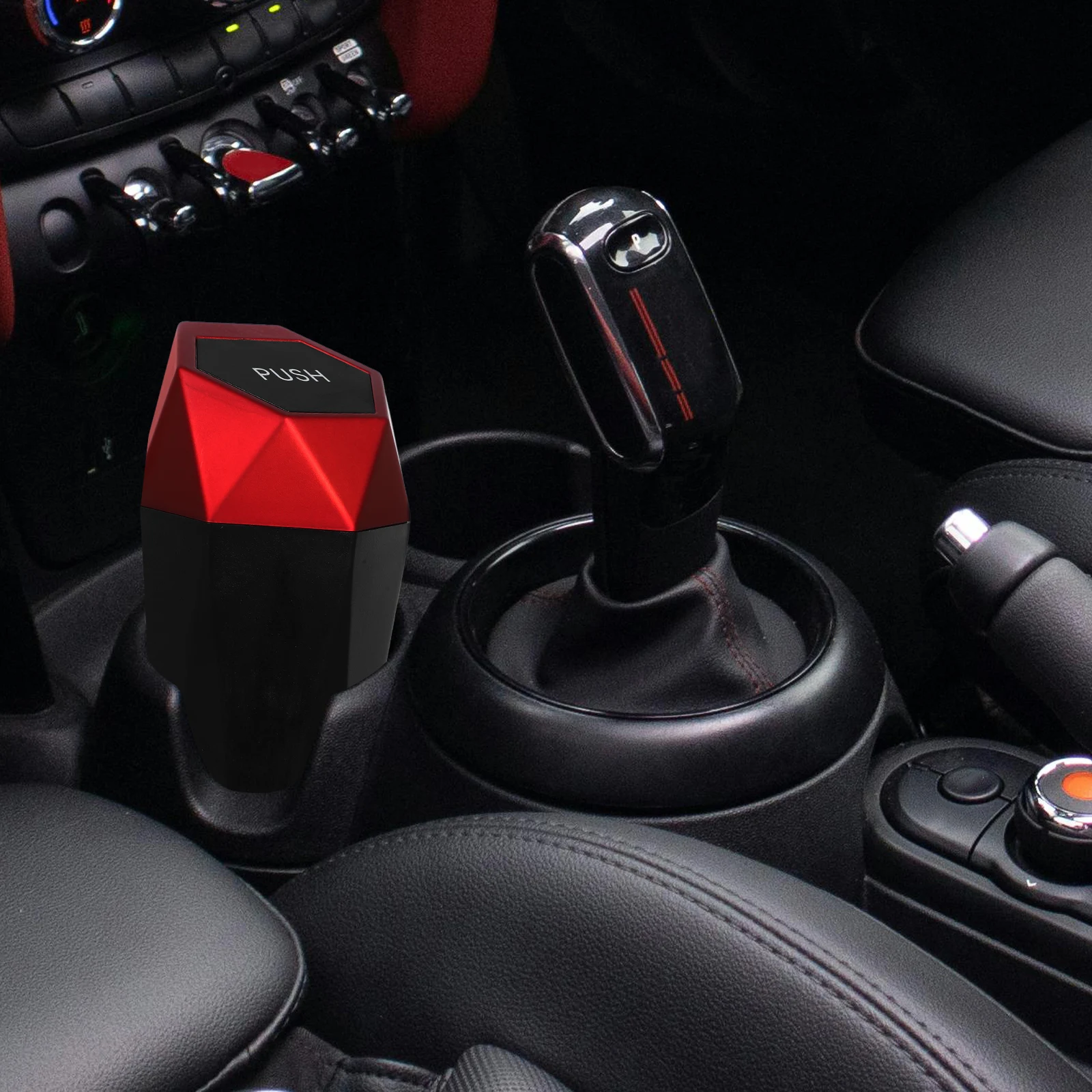 

Auto Trash Can For Car Cup Holder Small Garbage Bin Vehicle Accessories Mini Waste Container Portable Pp Material Tidy Organizer