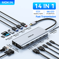 MOKiN USB C HUB USB-Type C to 4K HDMI DP VGA Gigabit Ethernet USB 3.1 PD 100W Adapter for Macbook Air Pro Laptops Accessories