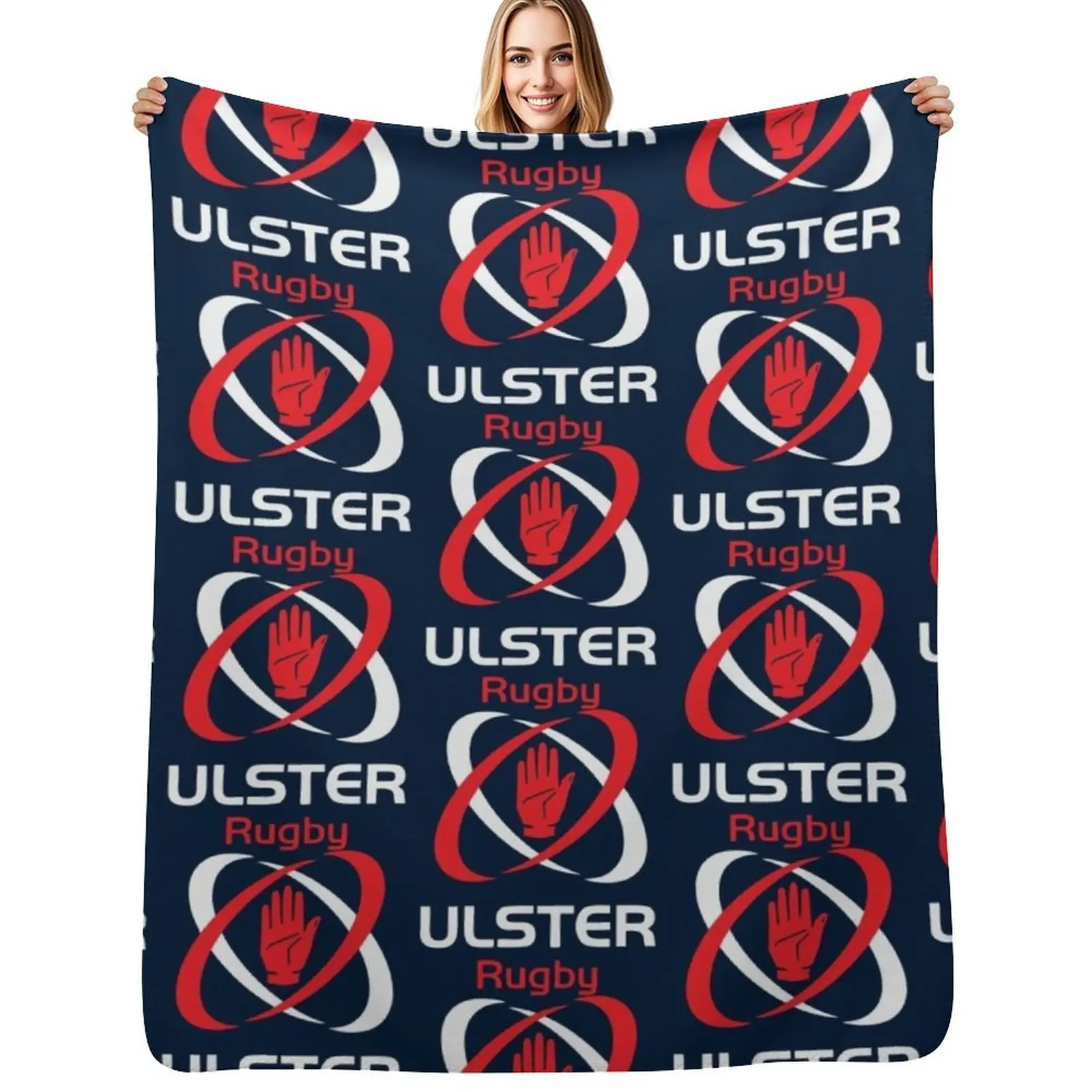 

IRFU - Iconic Ulster Rugby Design Throw Blanket Spring Fall Cozy Throw Blanket for Couch