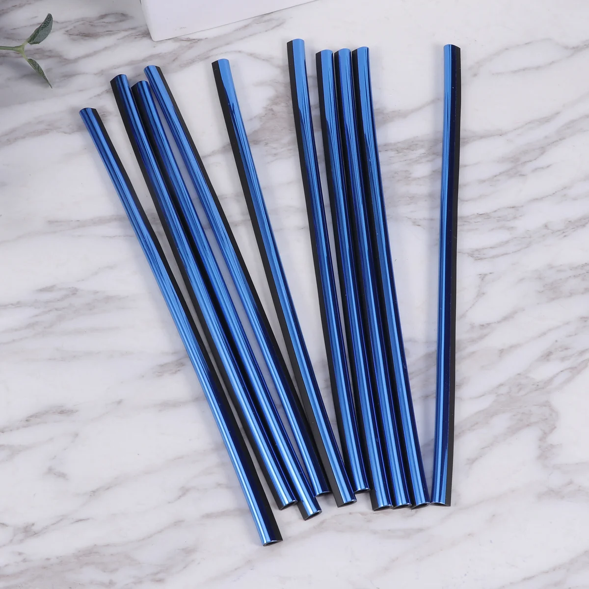 10pcs Car Air Condition Strip Outlet Decorative Electroplate Bright Strip Blue air conditioner strip