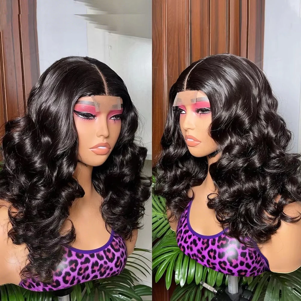 

250% Short Bob Body Wave Human Hair Wigs Brazilian 13x4 13x6 HD Water Wave Lace Frontal Wig 7x5 Glueless Wig Human Hair Prepluck