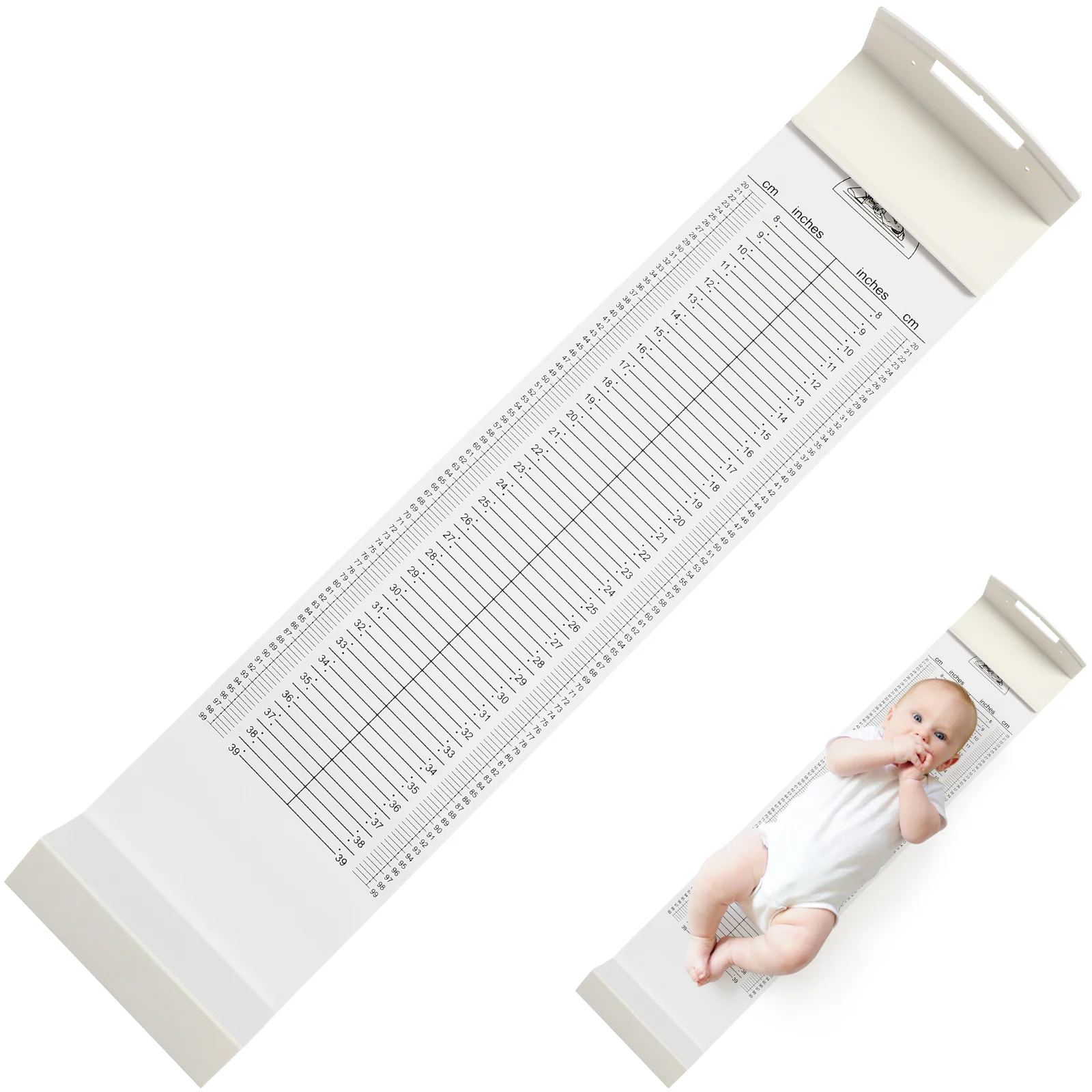 Wall Height Measurement Kids Ruler Stickers Baby Growth Measuring Portable Room Decor White Chart Office