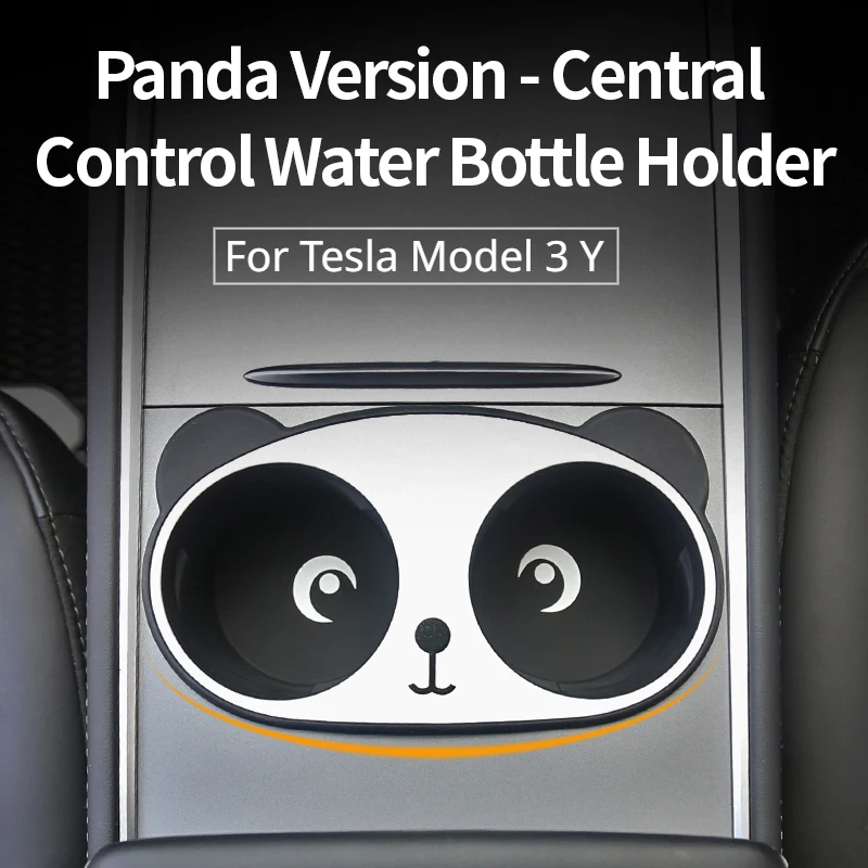 

Central Control Water Cup Holder for Tesla Model 3 Y Panda Cartoon Car Limiter Drinks Bracket Car Interior Accessories 2021-2023