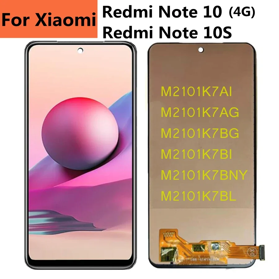 

6.43'' TFT Note10s For Xiaomi Redmi Note 10 4G LCD M2101K7AI Display Touch Screen Digitizer For Redmi Note 10S LCD