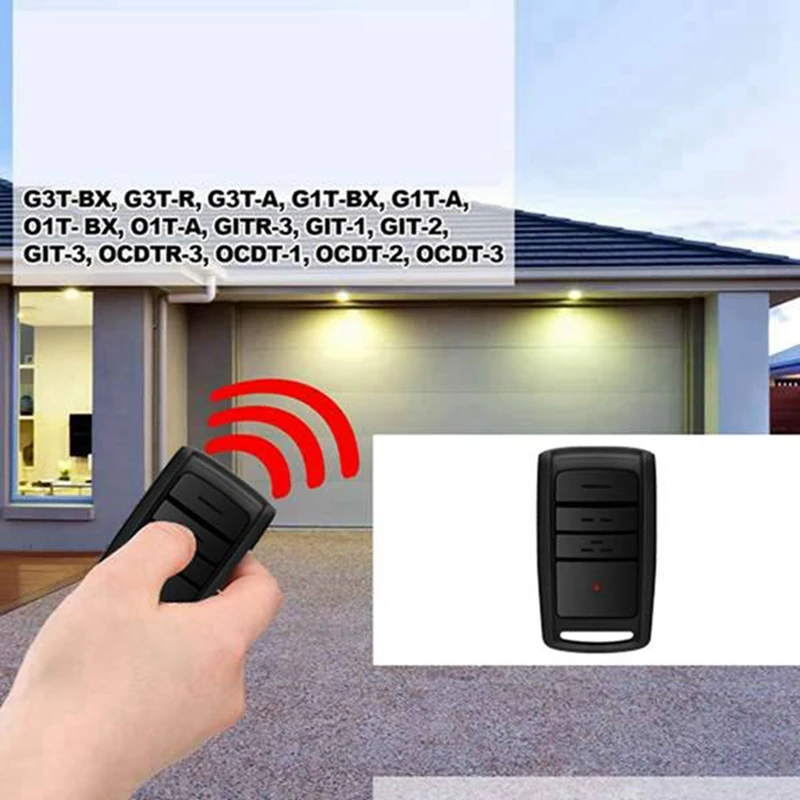 For O3T-BX O3T-A 315/390MHZ Dual Frequency Door Garage Door Opener Remote,For Overhead Door Codedodger/Genie Intellicode