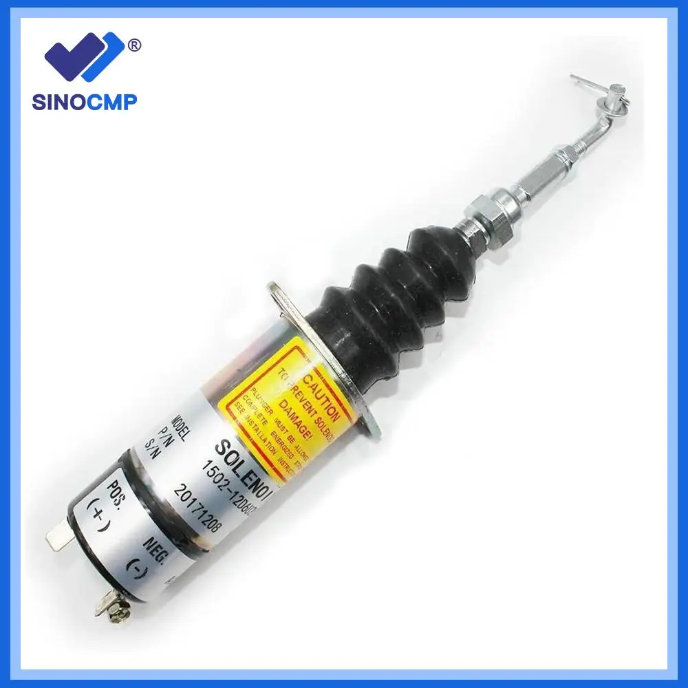 

SINOCMP 12В 1502-12D6U2B2S2A 307-2546-00 соленоид с отсекающим выключателем 12В соленоид с пламенным выключением для деталей дизельного двигателя Woodward