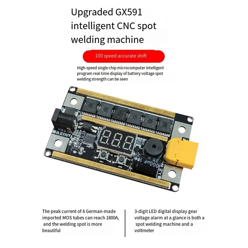 Upgraded 100 Gears 12V Voltage Handheld Portable 18650 Mobile Phone Lithium Battery Spot Welder DIY Small Spot Welder