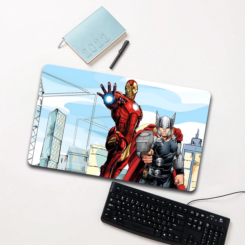

Marvel Iron Man & Thor City Mouse Pad Large Non-slip Waterproof Desk Mat for Computer Laptop