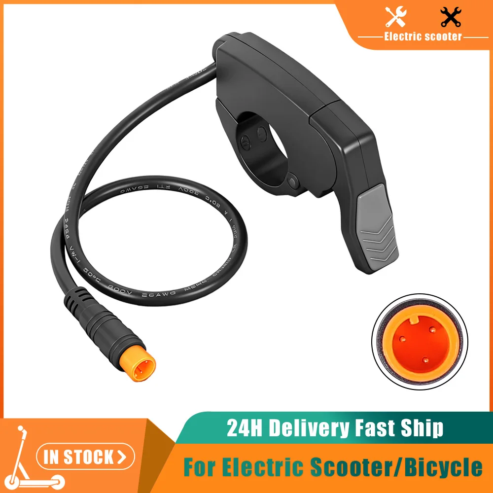 Image of 3Pin Finger Throttle TT009 Universal 36V 48V 60V 72V Elektrische Fahrrad Roller Beschleuniger Links Rechts 22mm Lenker Teile