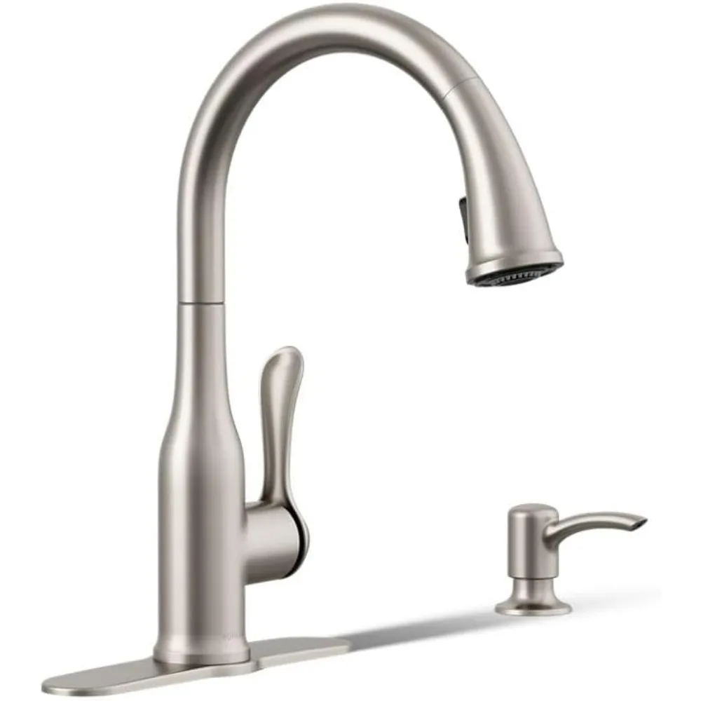 

Kohler Motif Kitchen Sink Faucet in Vibrant Stainless Steel Finish