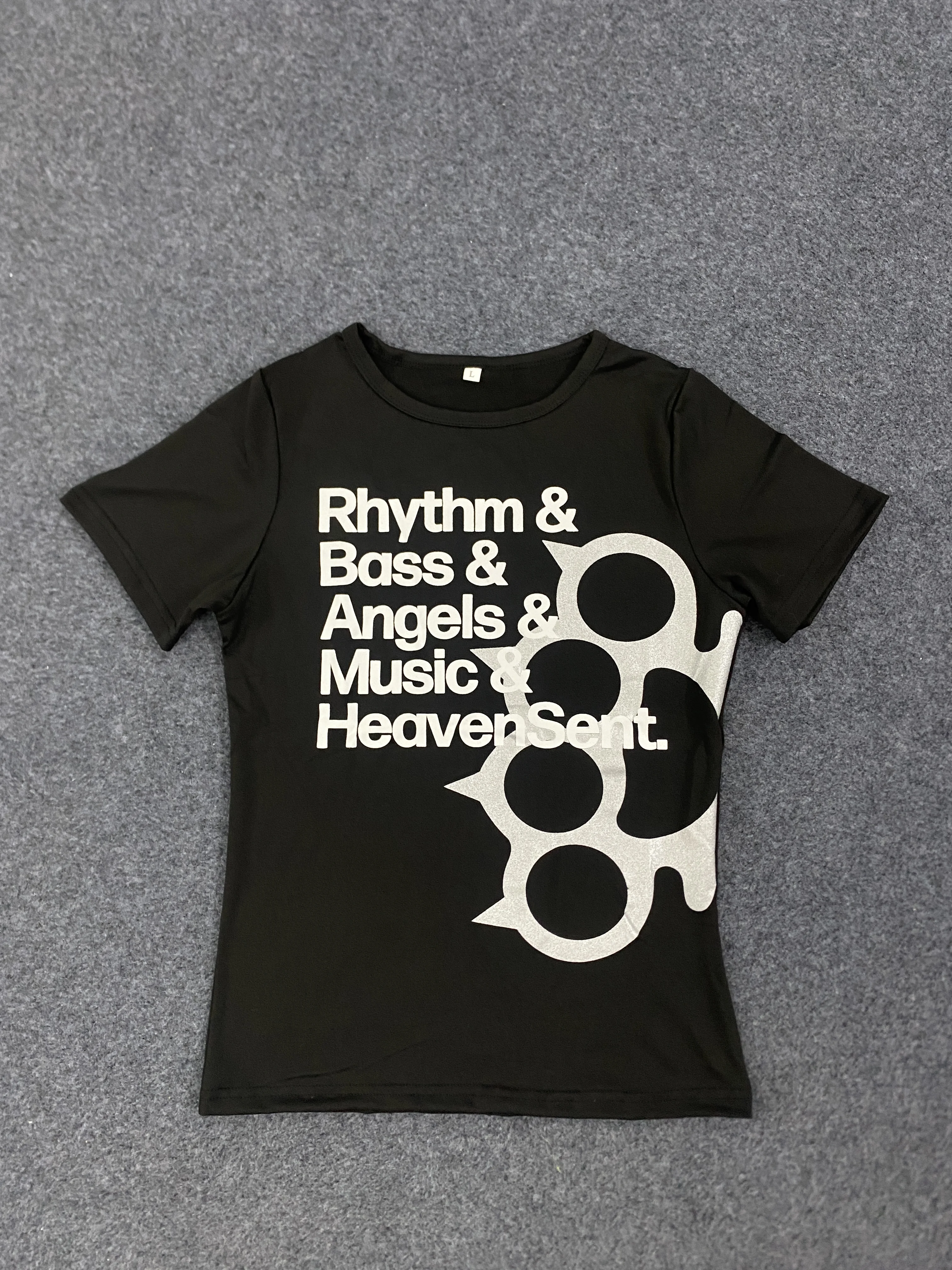 Spring and summer new women's short sleeved T-shirt simple daily versatile printed DIY short sleeved slim fit top