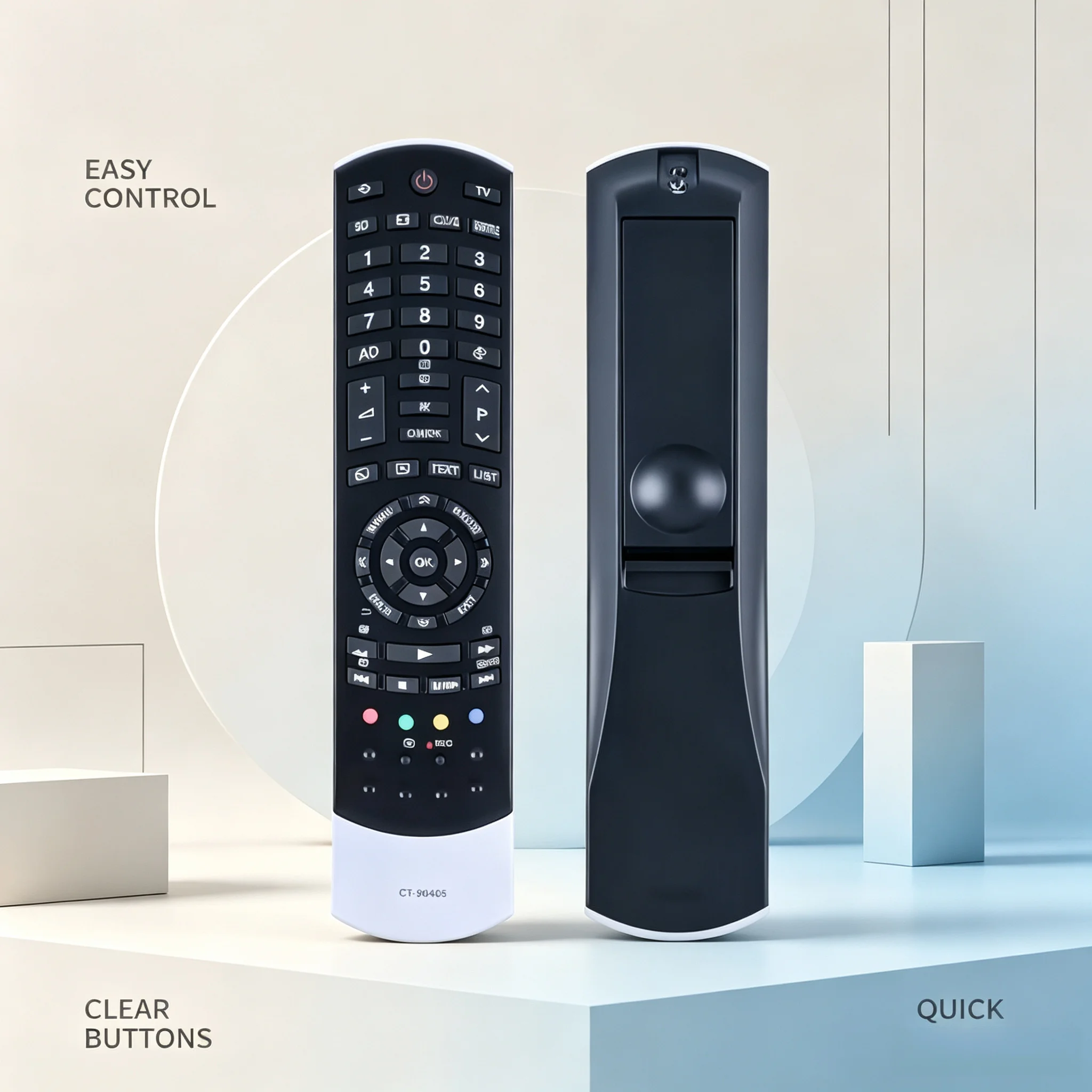 Replacement Remote Control CT-90405 for Toshiba TV, Substitute CT-90404 CT-90366 CT-90368 CT-90369 CT-90395 CT-90408 CT-90367