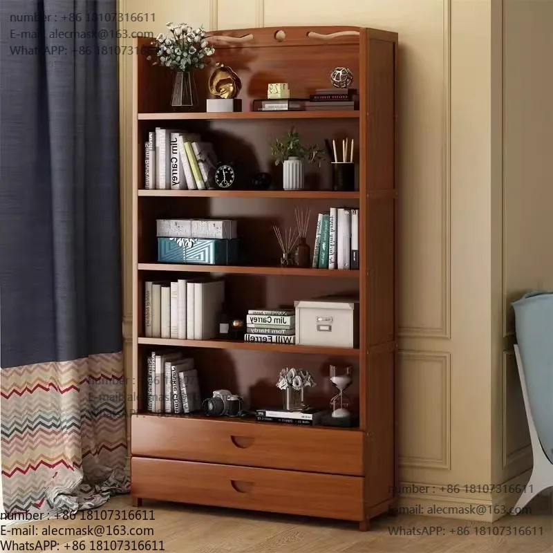 

Книжный шкаф от пола до потолка, многоуровневая полка для хранения, для дома, гостиной, кабинета, спальни, простой книжный шкаф со встроенным шкафчиком.