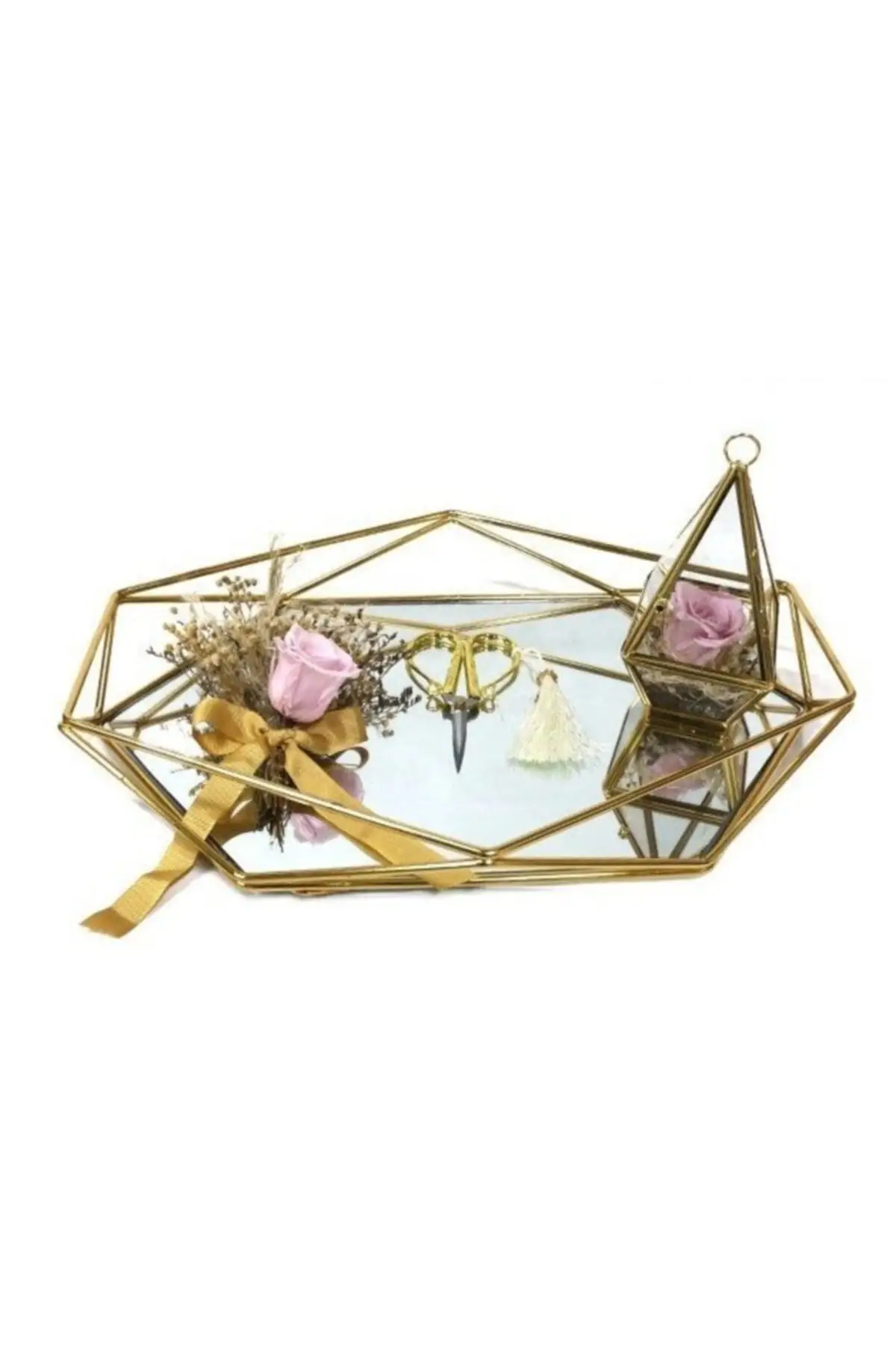 DOLBOVI Fadeless Rose Decorated luxury Prism Set tray поднос plateau luxury