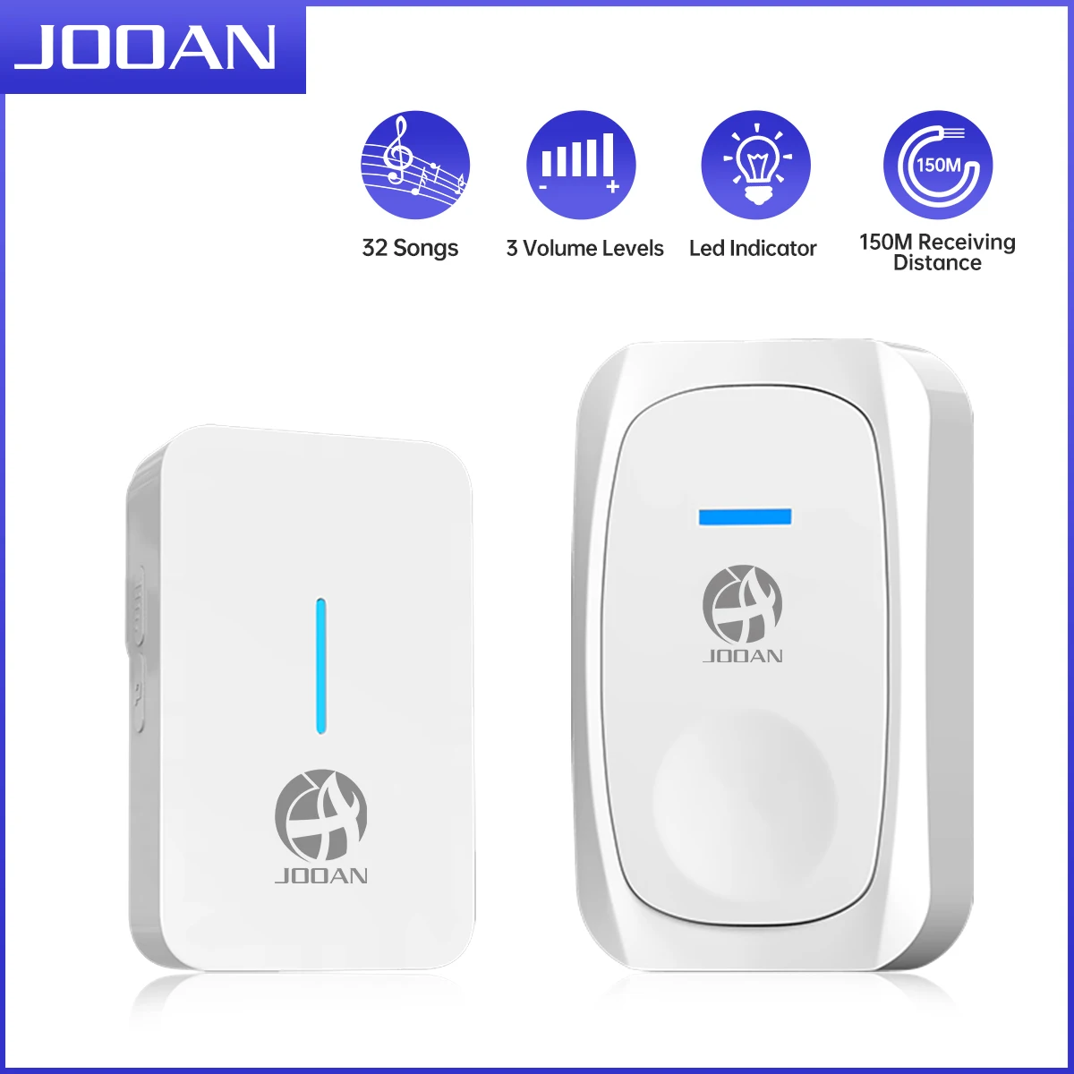 JOOAN Wireless Doorbell Long Range Waterproof Chime