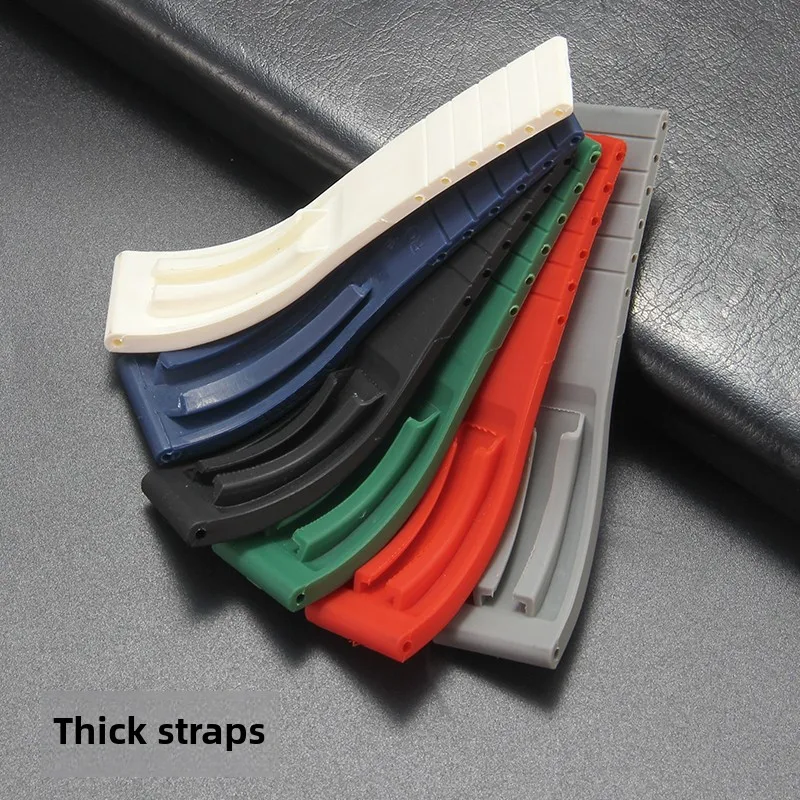 Высококачественные силиконовые аксессуары для часов 20 мм, черный, белый, красный, зеленый, серый для Rolex Water-ghost Daytona Series, эластичный ремешок для часов