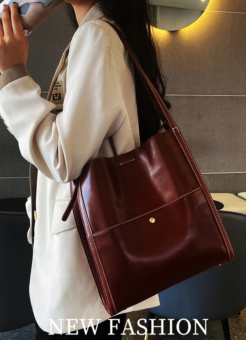 GPR 100% Genuine Cowhide Leather Women Tote Bags Free Shipping Ladies Handbags Fashion Female Shoulder Bags