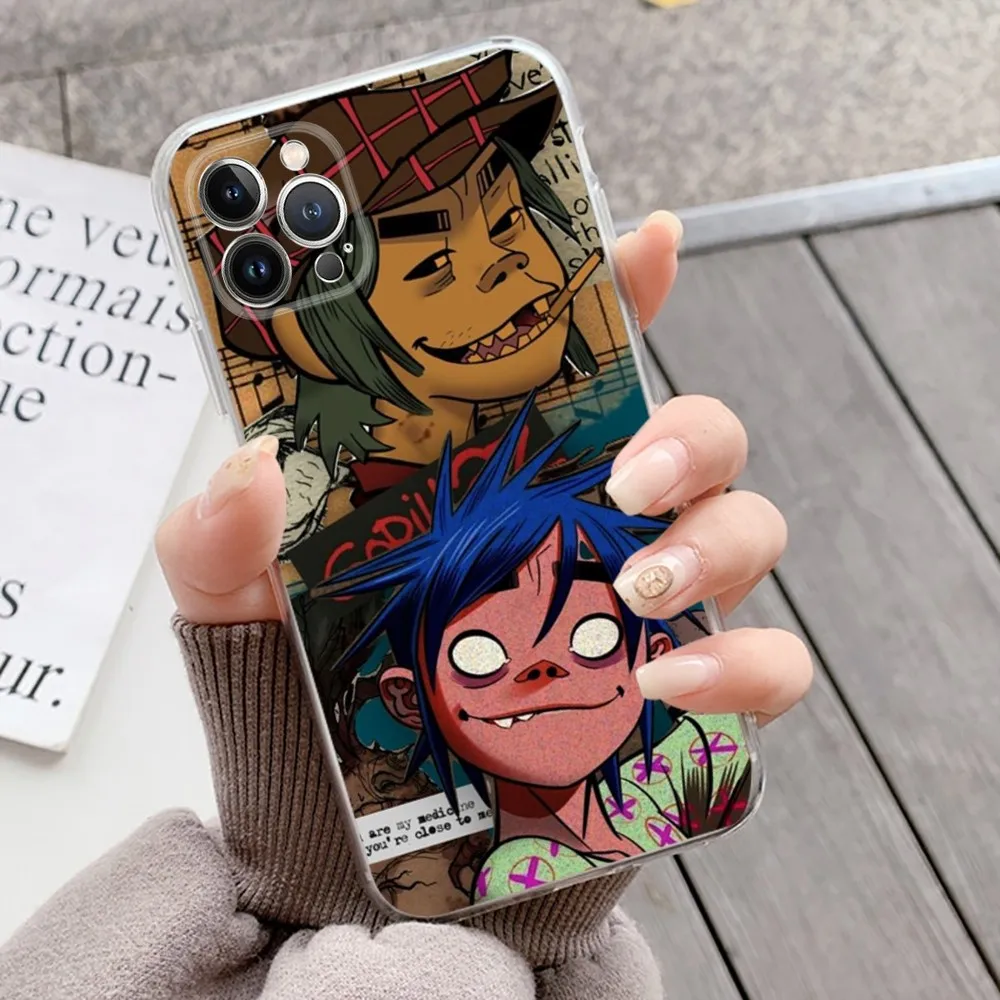 Gorillaz Cartoon Phone Case Silicone Soft for iphone 15 14 13 12 11 Pro Mini XS MAX 8 7 6 Plus X XS XR Cover