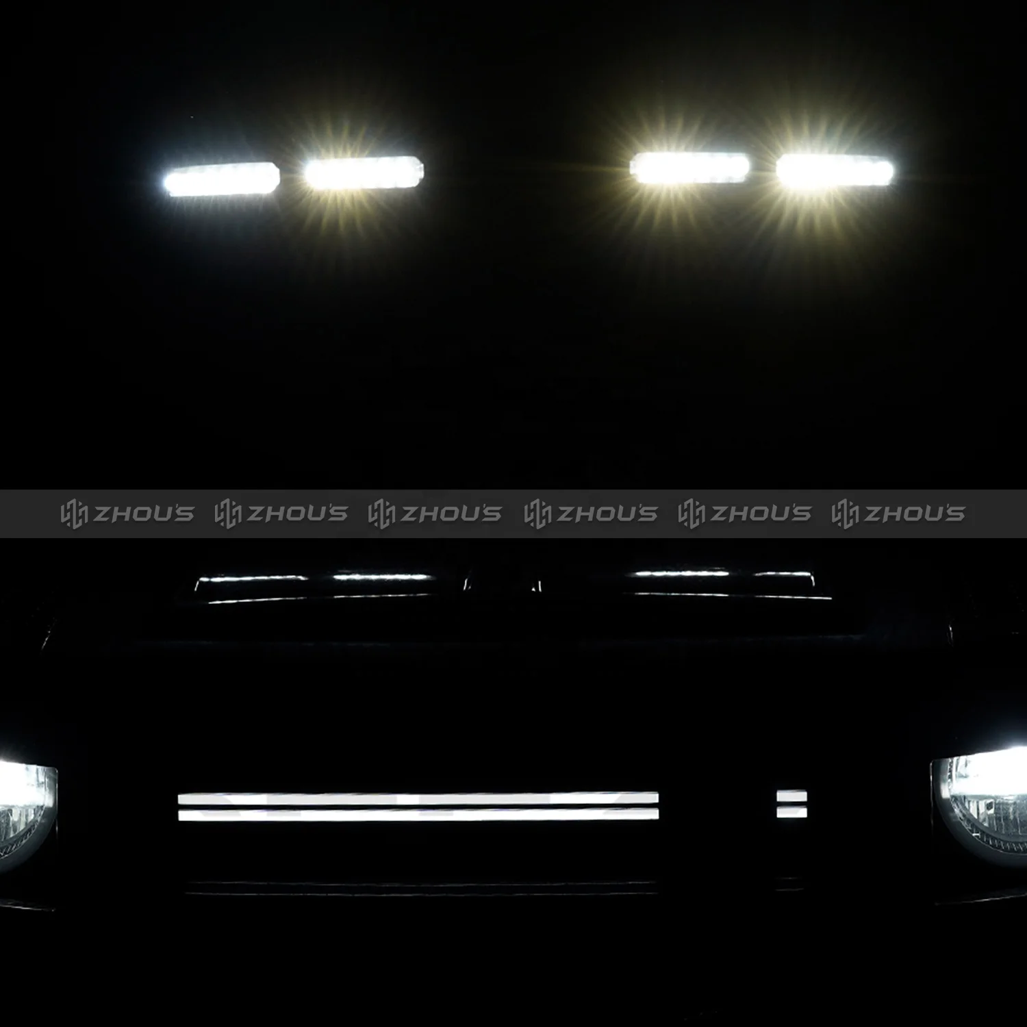 Accessory Update Car Parts Body Kit Abs Car Grille Assembly With Led Light For Land Rover Parts