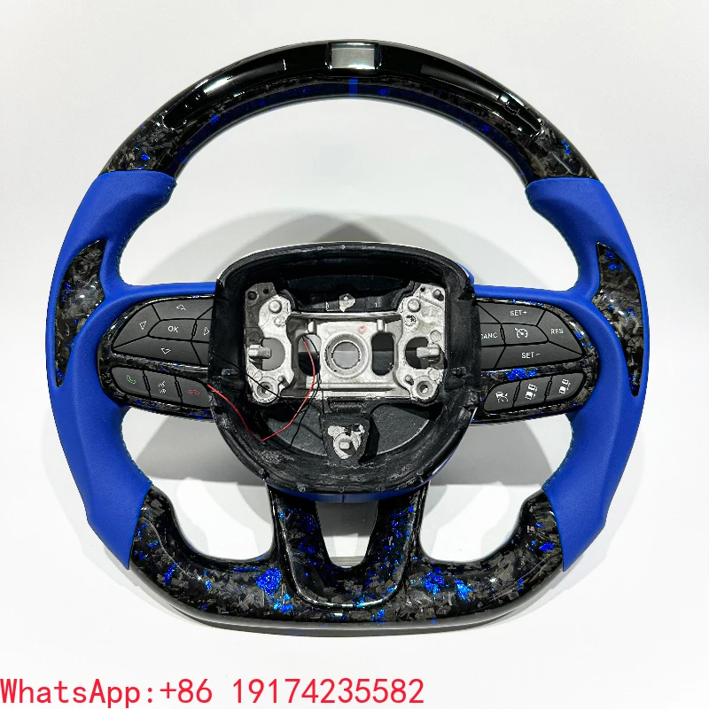 ForLuxury Custom Carbon Fiber Steering Wheel for Dodge Challenger Charger RT Durango SRT Scat Pack 392 Super Bee