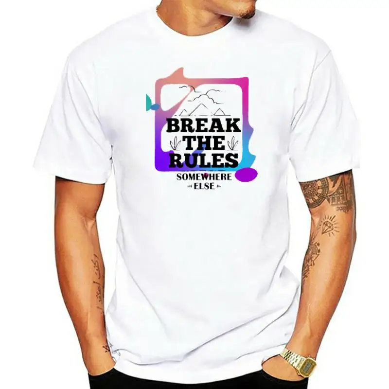 Break The Rules Somewhere Else Printed Woman T Shirt Oversized Loose tShirt Fashion Anime T Shirt Crewneck Vintage Tshirt Woman