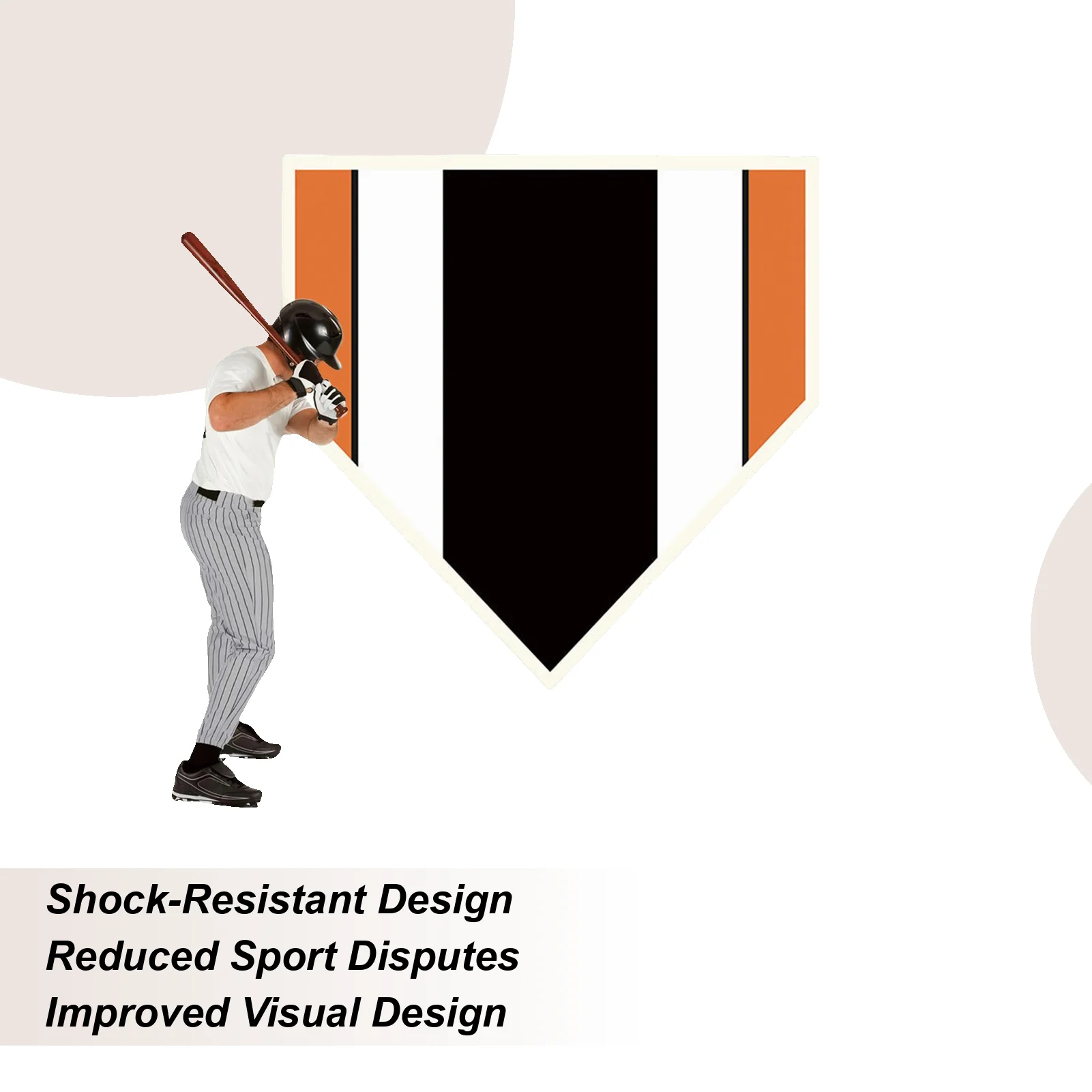 

Тарелка для софтбола Бейсбольная домашняя тарелка для тренировок с высокой видимостью Всепогодные полевые основания для заднего двора для бортов
