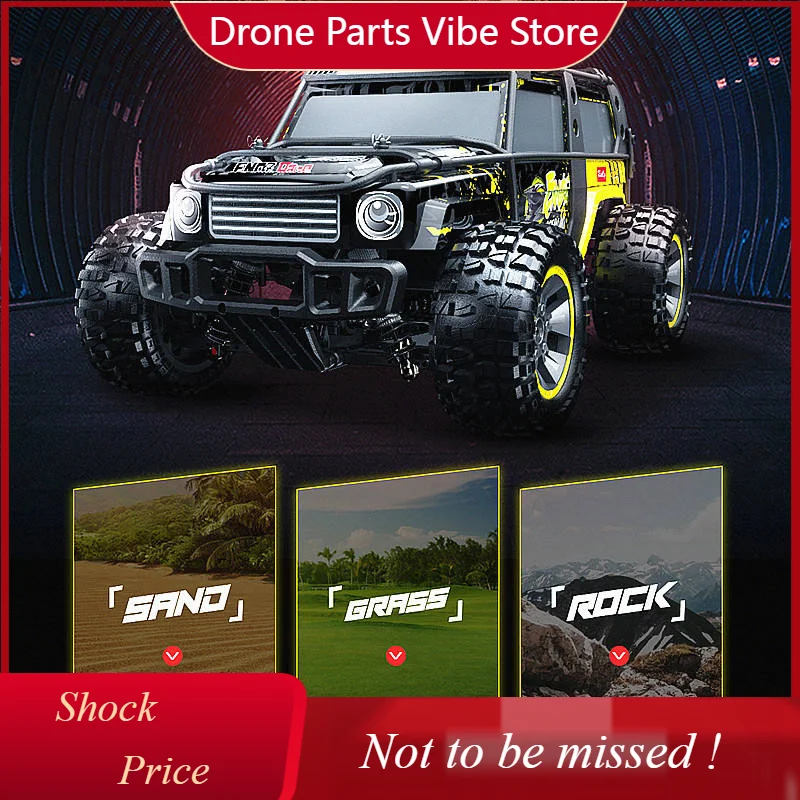 

DP 204E 1/10 Scale Remote Control Four-Wheel Drive 2.4G Brushless 50-60KM/H High Speed 4CH All-terrain RC Car