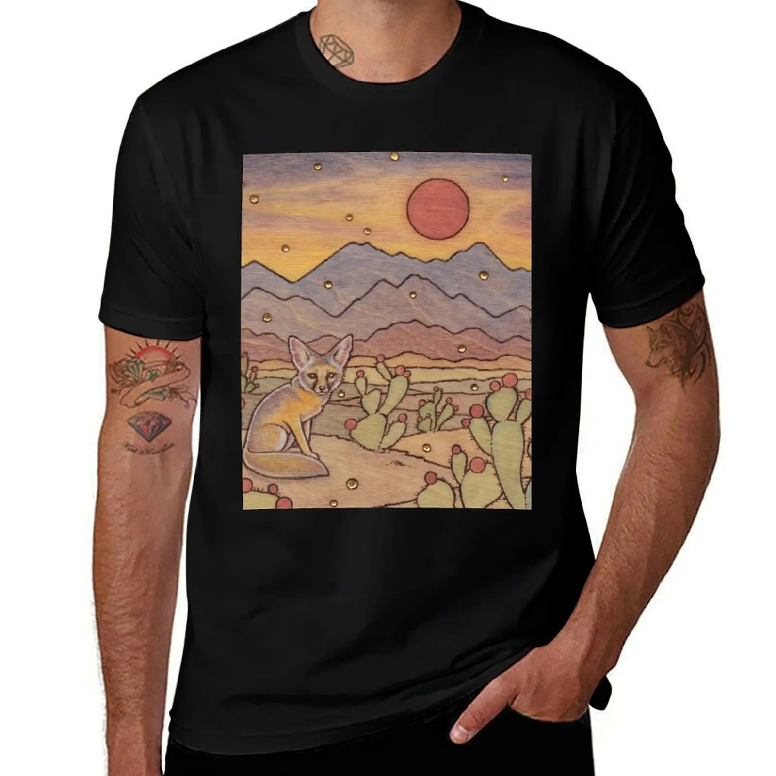 

Kit Fox in the Desert T-Shirt t shirts designer man t shirts high quality luxury brand t shirts for man cotton soft T-shirt