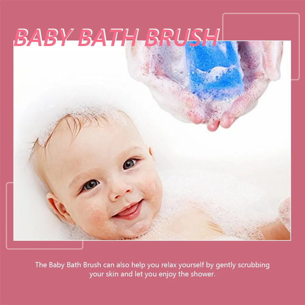 6Pcs Bath Brush Sponge Sensory Training Tool for Infants Gentle Deep Cleaning Massage Promotes Circulation Portable Soft