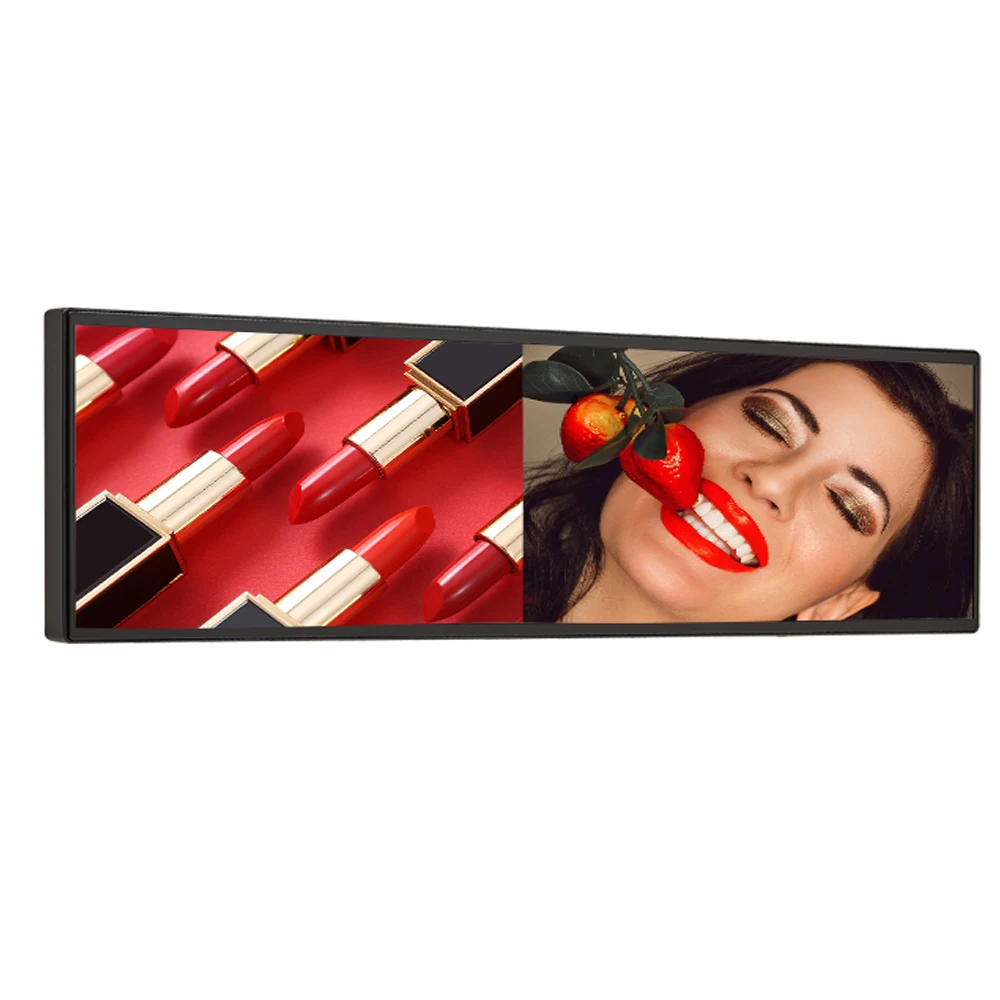 Ultra Wide Shelf Screen Stretch Bar Android Advertising Player Lcd Digital Signage For Supermarket Retail Store