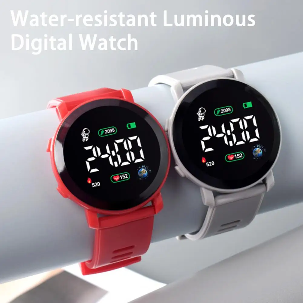 Accurate Timekeeping Led Watch Digital Watch Font Display Waterproof Kids Led Digital Sports Watch for Boys Girls Fashion