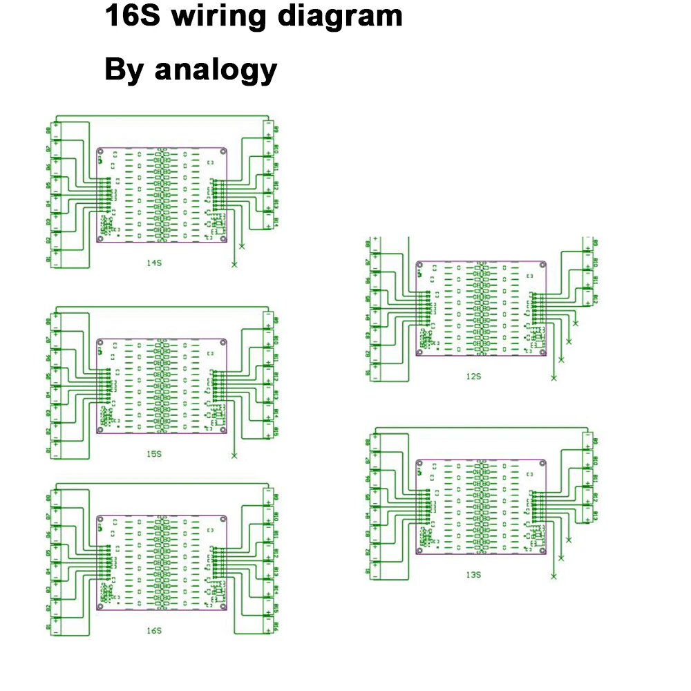 Lithium-Batterie 1,5A Aktiver Equalizer-Balancer-Board 2S 3S 4S 6S 7S 8S 10S 13S 14S 16S Energieübertragungs-Balance LiIon Lifepo4 BMS – Detail 1