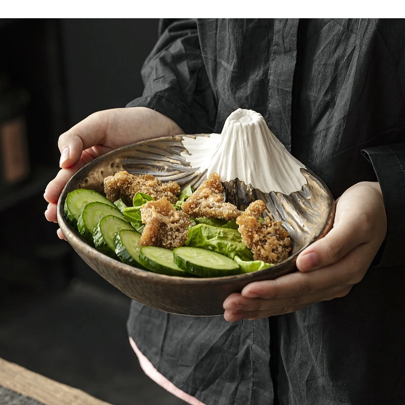 

Hotel Restaurant Specialty Dessert Plate Ceramic Fruit Birthday Party Snacks Cake Household Tableware