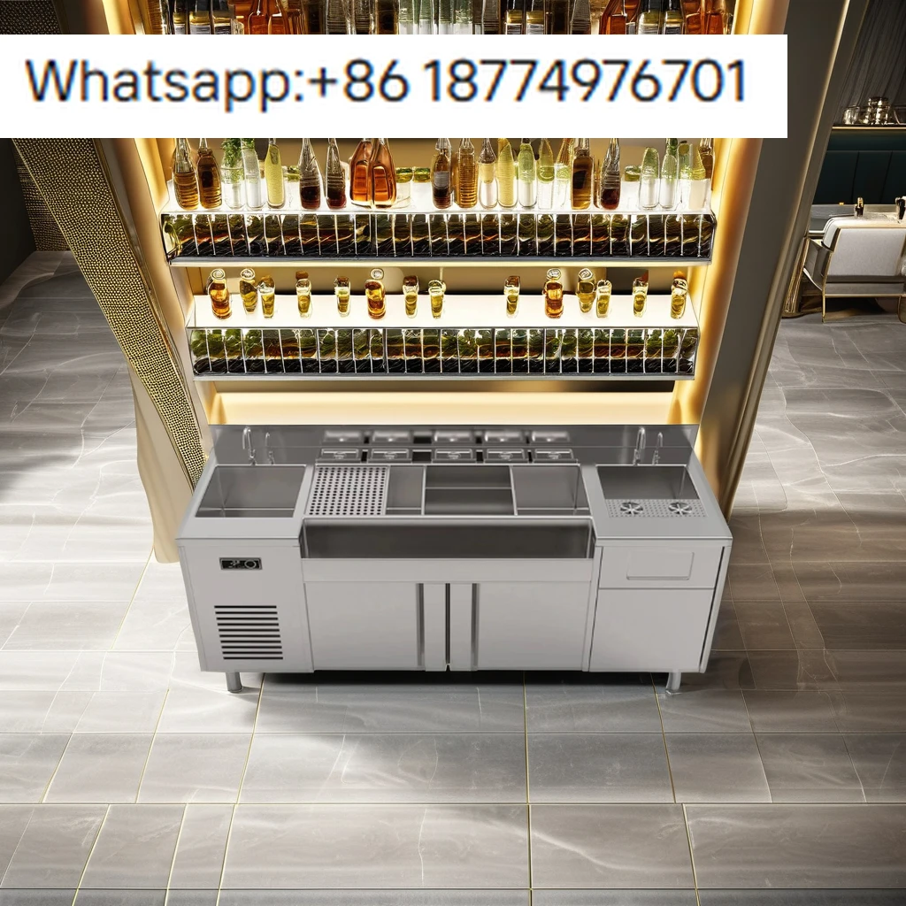 

Китайская фабричная цена, лидер продаж: высококачественная барная станция из нержавеющей стали, современное барное оборудование, рабочая станция для приготовления коктейлей