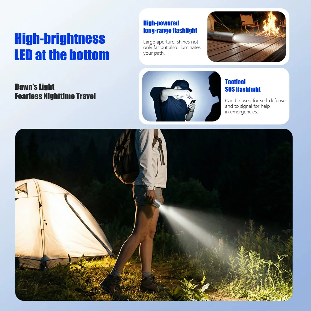 Mini Handheld Fan 20000 RPM Brushless Motor 100High Speeds Speed ​Fan Digital Display With Lighting For Travel Outdoor Camping view 6