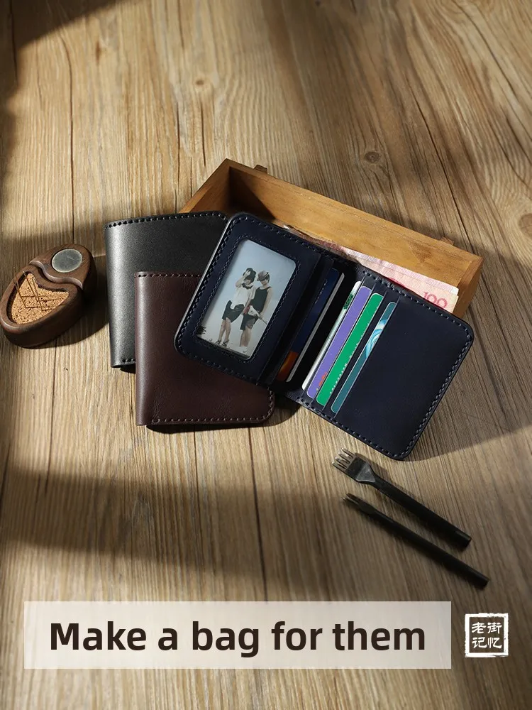 handcrafted-short-wallet-for-men-high-end-leather-bifold-plant-tanned-leather-hand-sewn-stitching-driver's-license-bag-gift