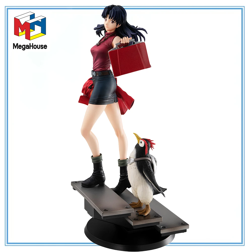

100% Original MegaHouse Gals Series Evangelion Shin Gekijouban Katsuragi Misato PenPen Collection Series Anime Figure Model Toys