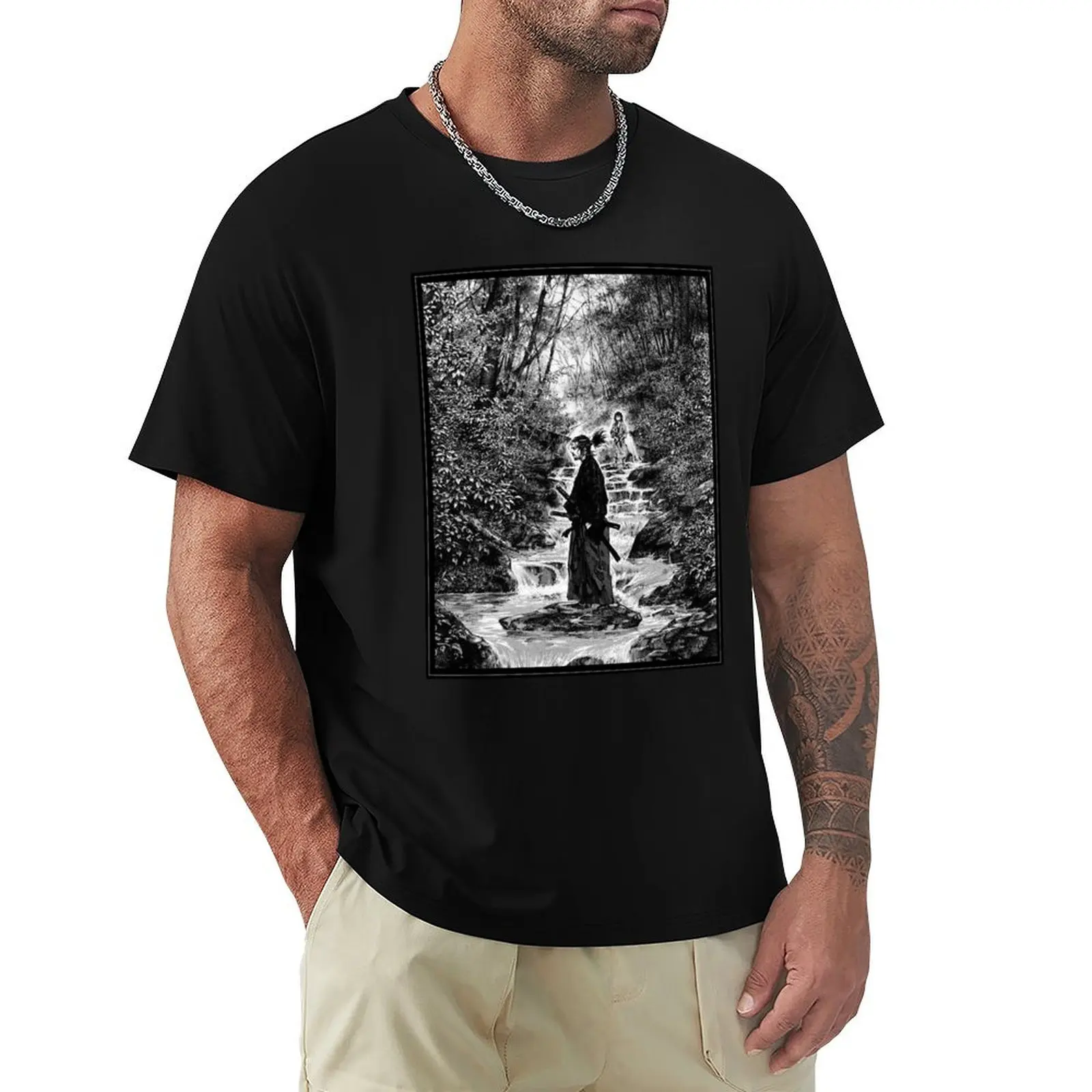 Manga Vagabond Musashi Miyamoto T-Shirt Trend Art Print T-Shirt