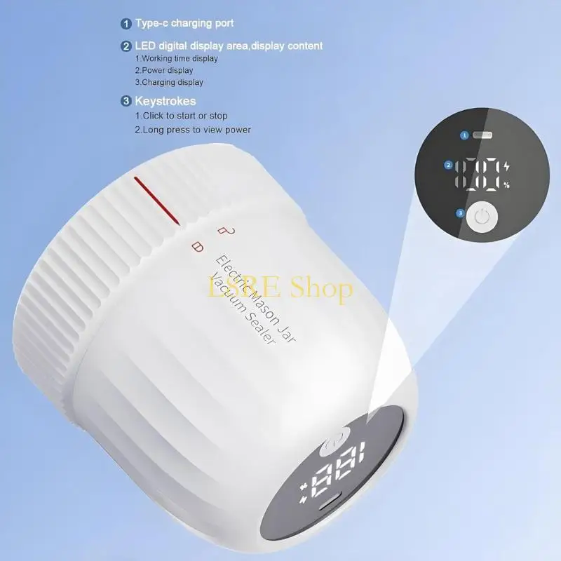 L8RE Vacuum Sealer Electric Canning Jar Sealer Great for Various Jar Sizes and Bag