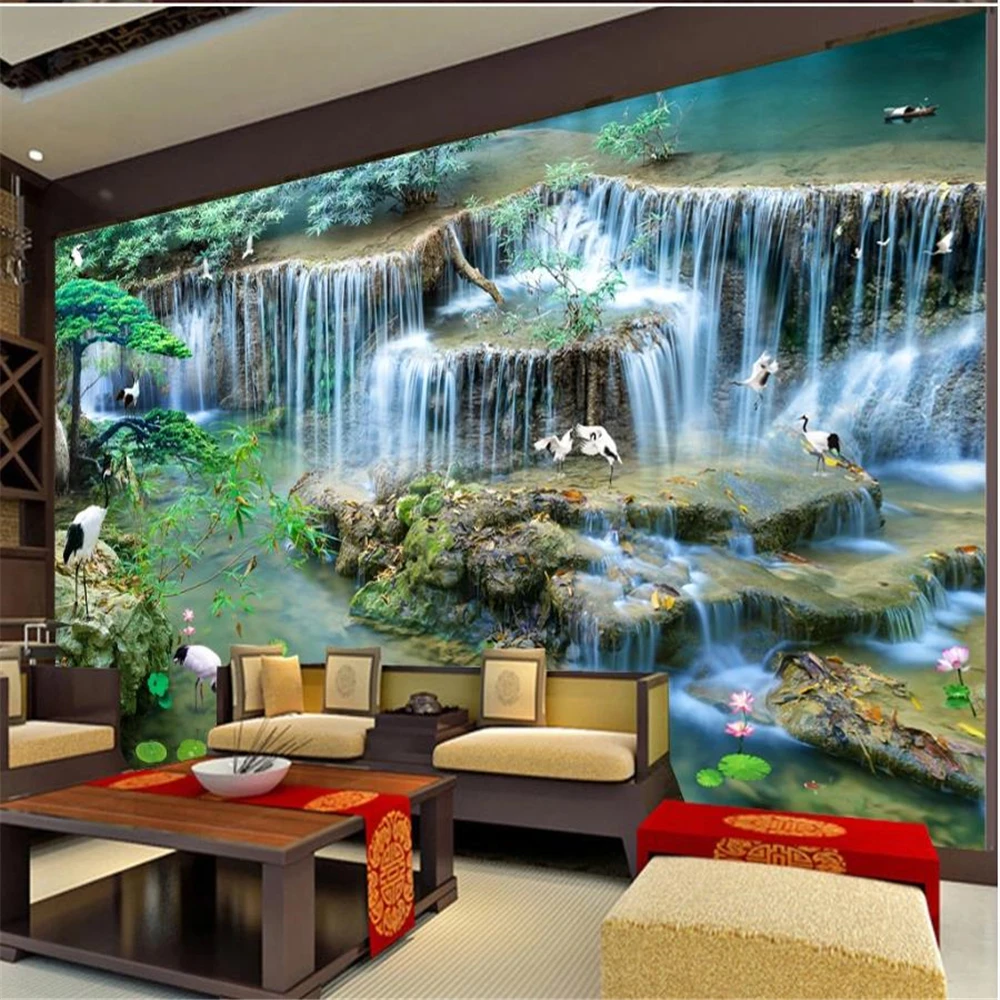 

wallpaper for walls 3 d for living room Custom scenery waterfall wallpapers