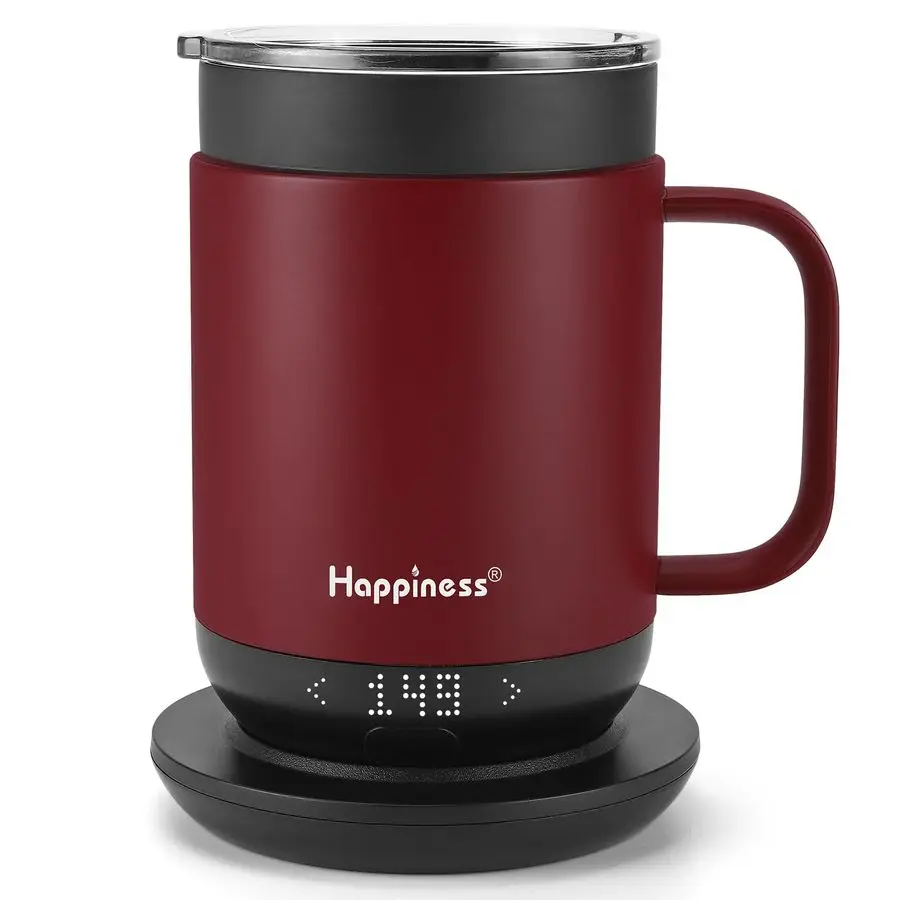 

Smart Heated Coffee Mug,16oz Rechargeable Electric Self Heating Temperature Control Coffee Cup